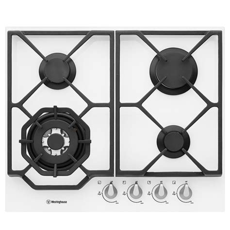 westinghouse white glass gas cooktop
